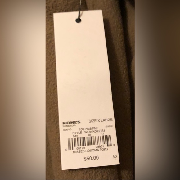 Women’s Sonoma goods for life, Sherpa cardigan, NWT size XL Bundle to save $. - Picture 9 of 10